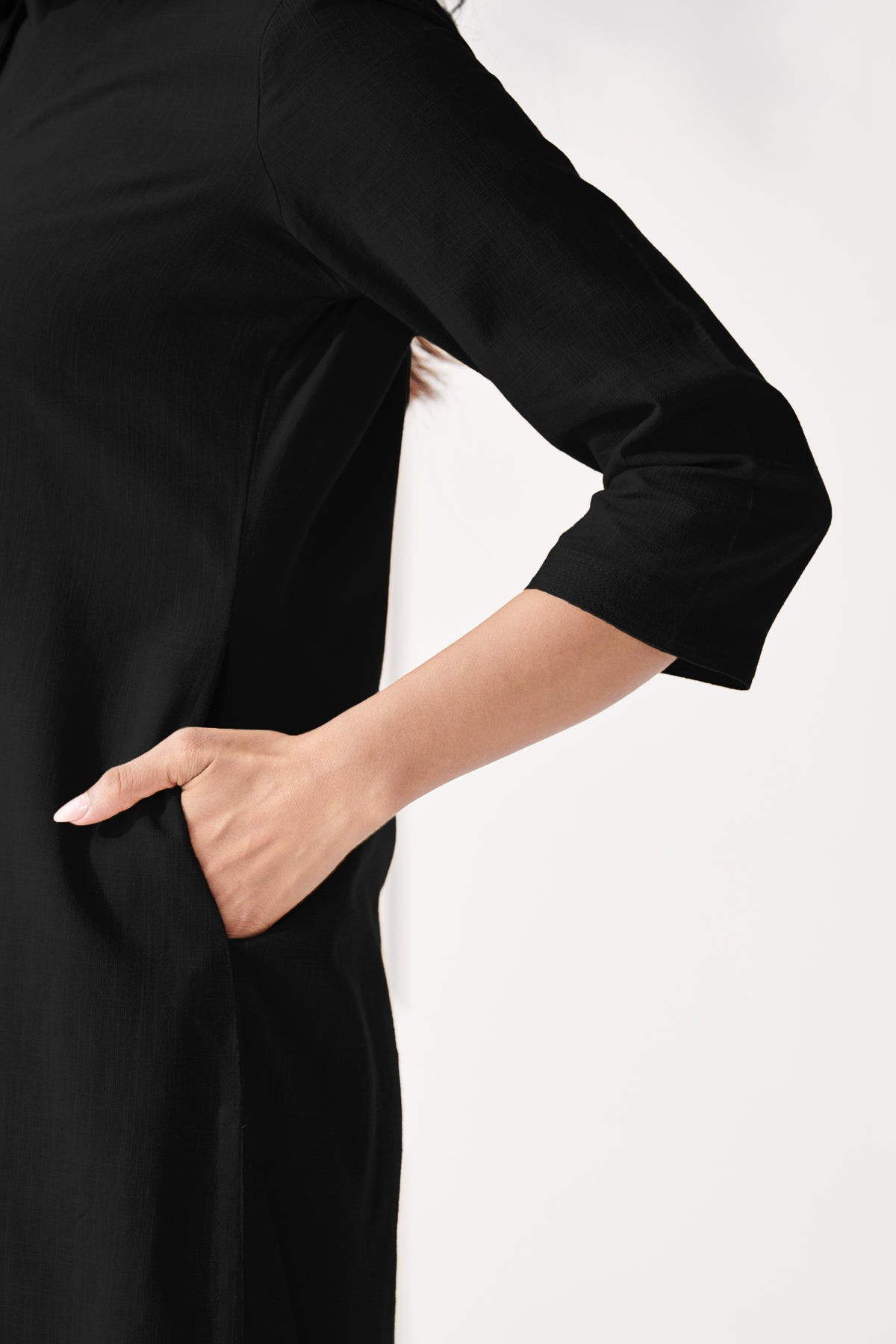 Roza Shaira Black Kurta