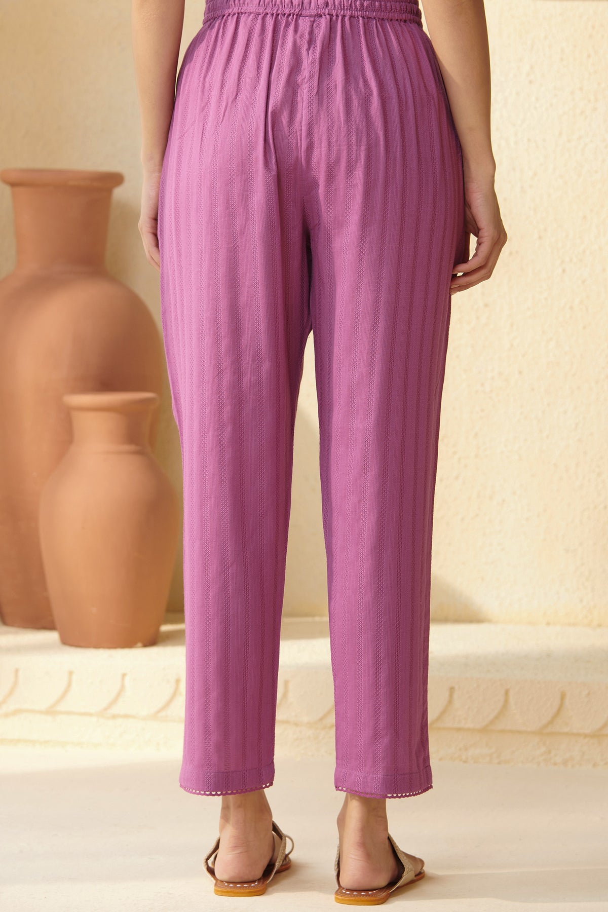 Roza Nizam Purple Narrow Pants