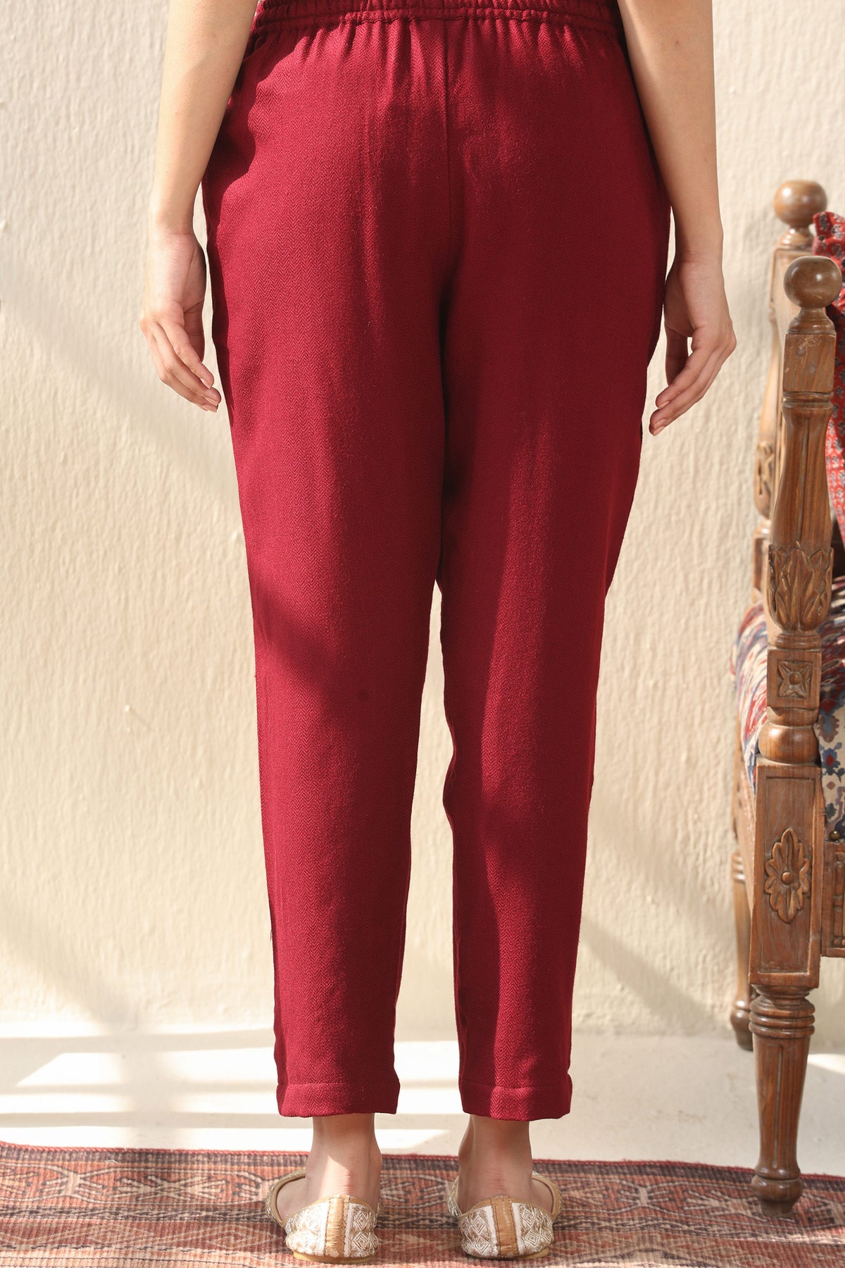Naadirah Maheen Faux Wool Narrow Pants