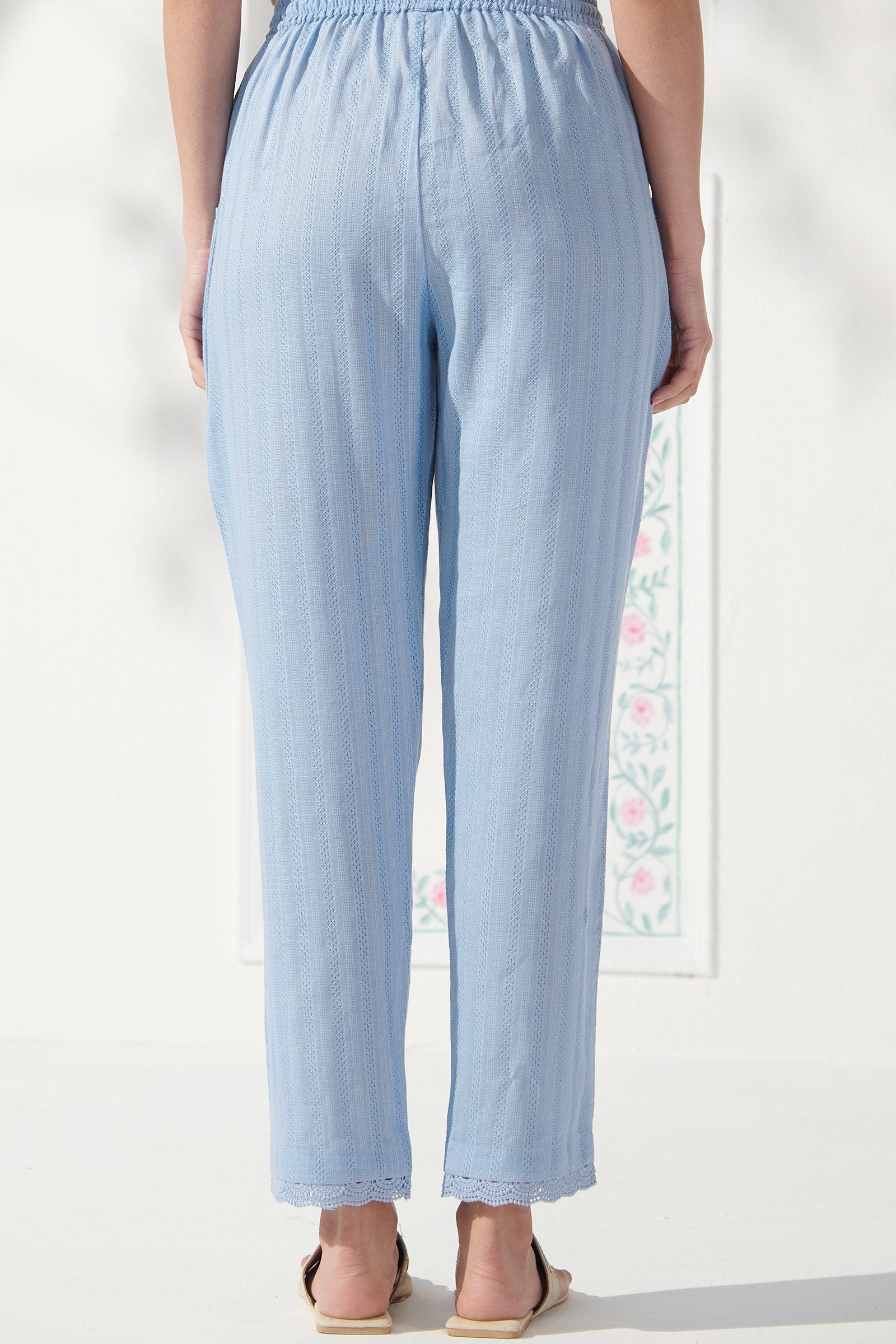 Roza Aalia Blue Narrow Pants