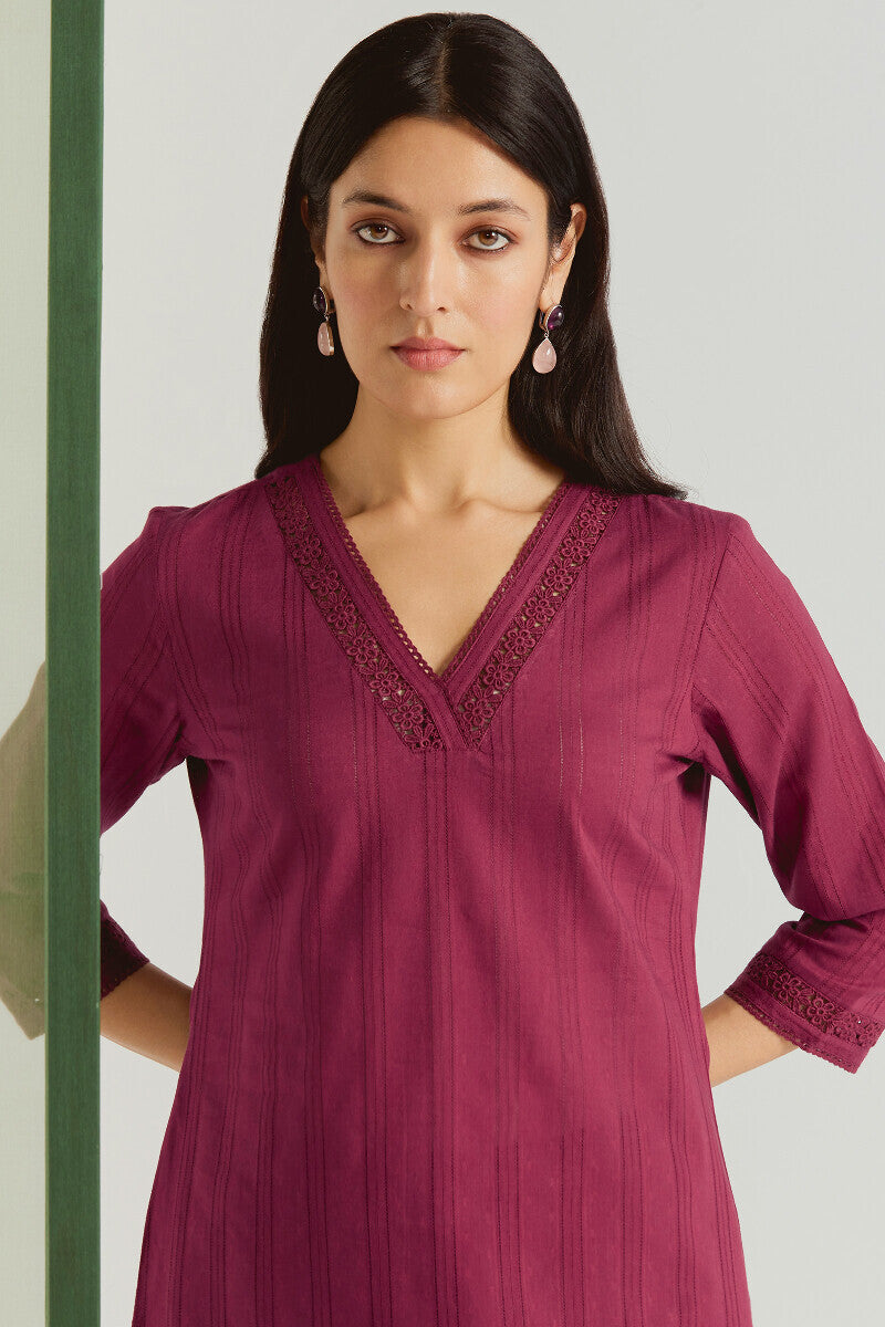 Roza Sehr Rose Pink Kurta