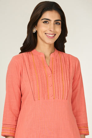 Roza Kiara Salmon Kurta