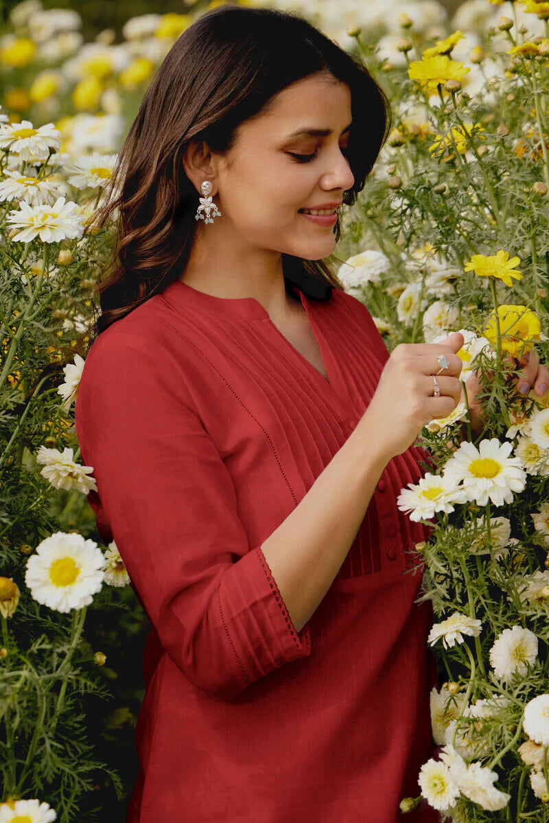 Surplus: Roza Nida Red Kurta