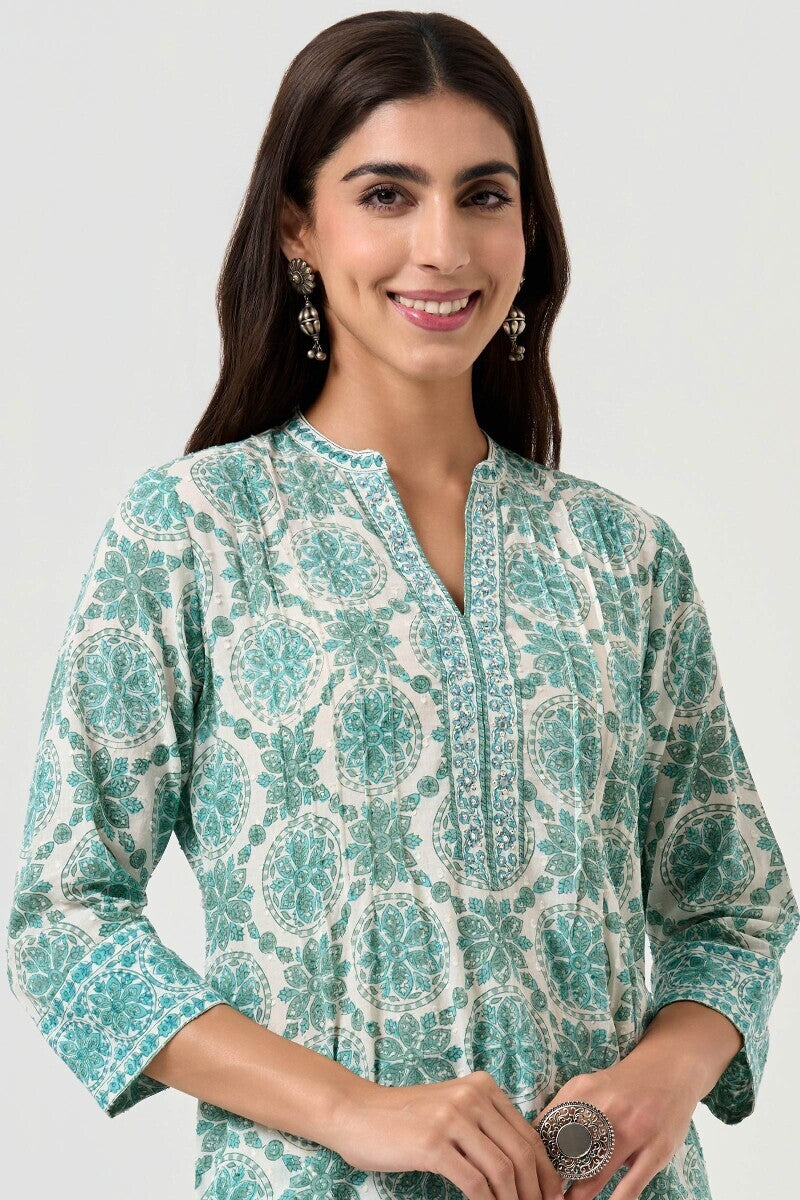 Neelofar Rasia Sanganeri Kurta