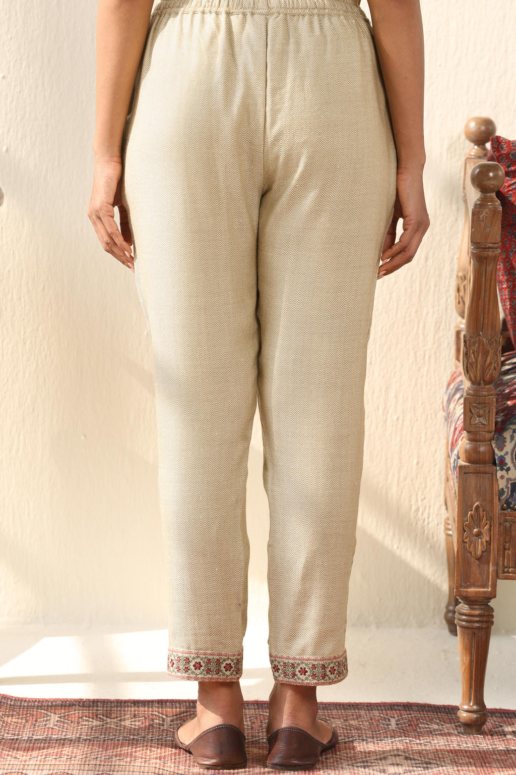 Naadirah Nahida Faux Wool Narrow Pants