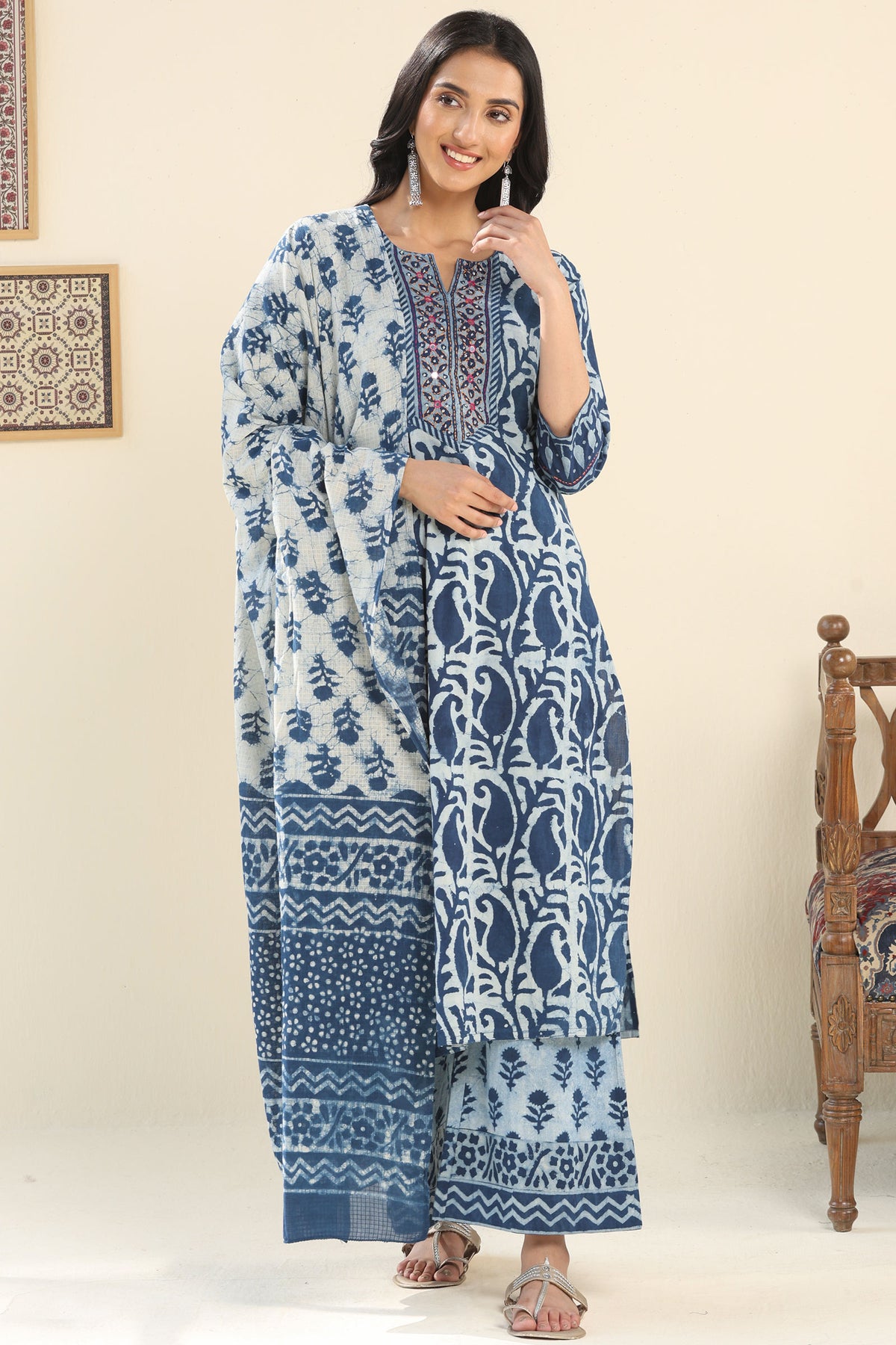 Nurtaj Zaaida Bagru Kurta