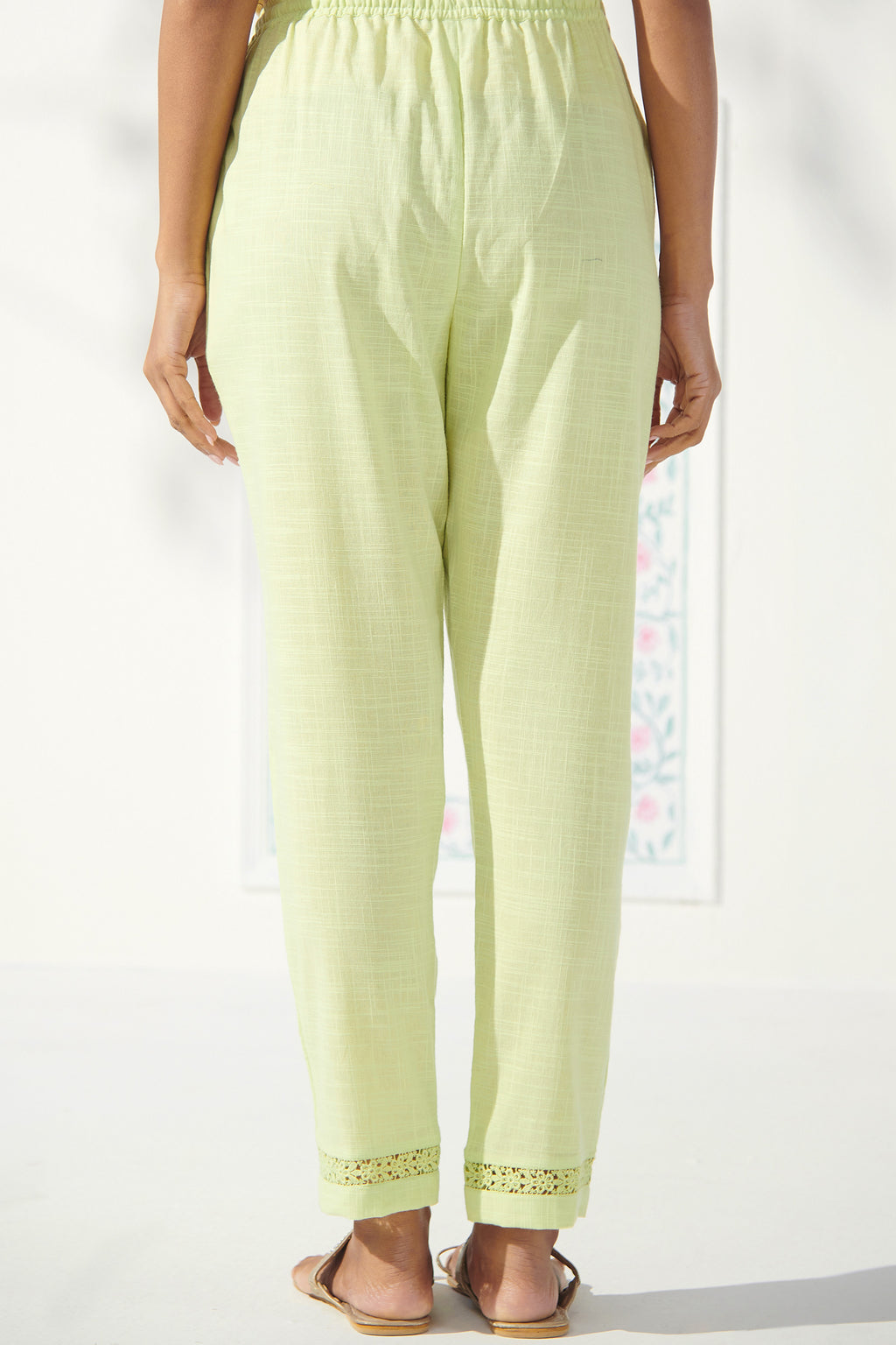 Surplus: Roza Jashn Green Narrow Pants