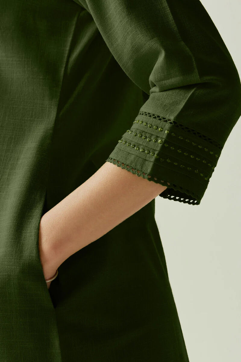 Surplus: Roza Zara Emerald Green Kurta