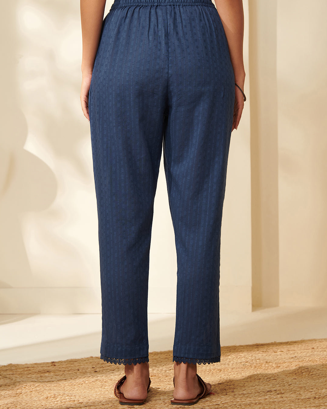 Roza Reema Royal Blue Narrow Pants