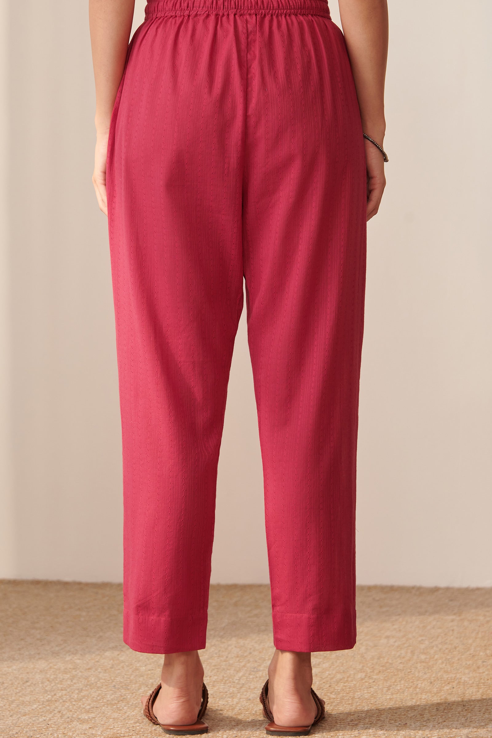 Roza Rosana Berry Pink Narrow Pants