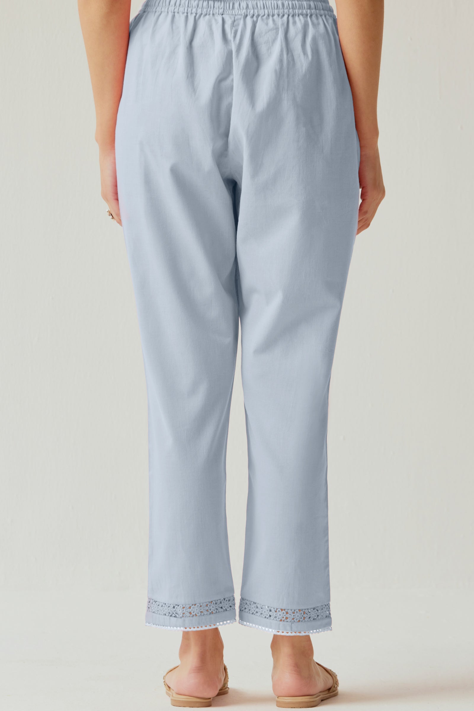 Roza Naaz Sky Blue Narrow Pants