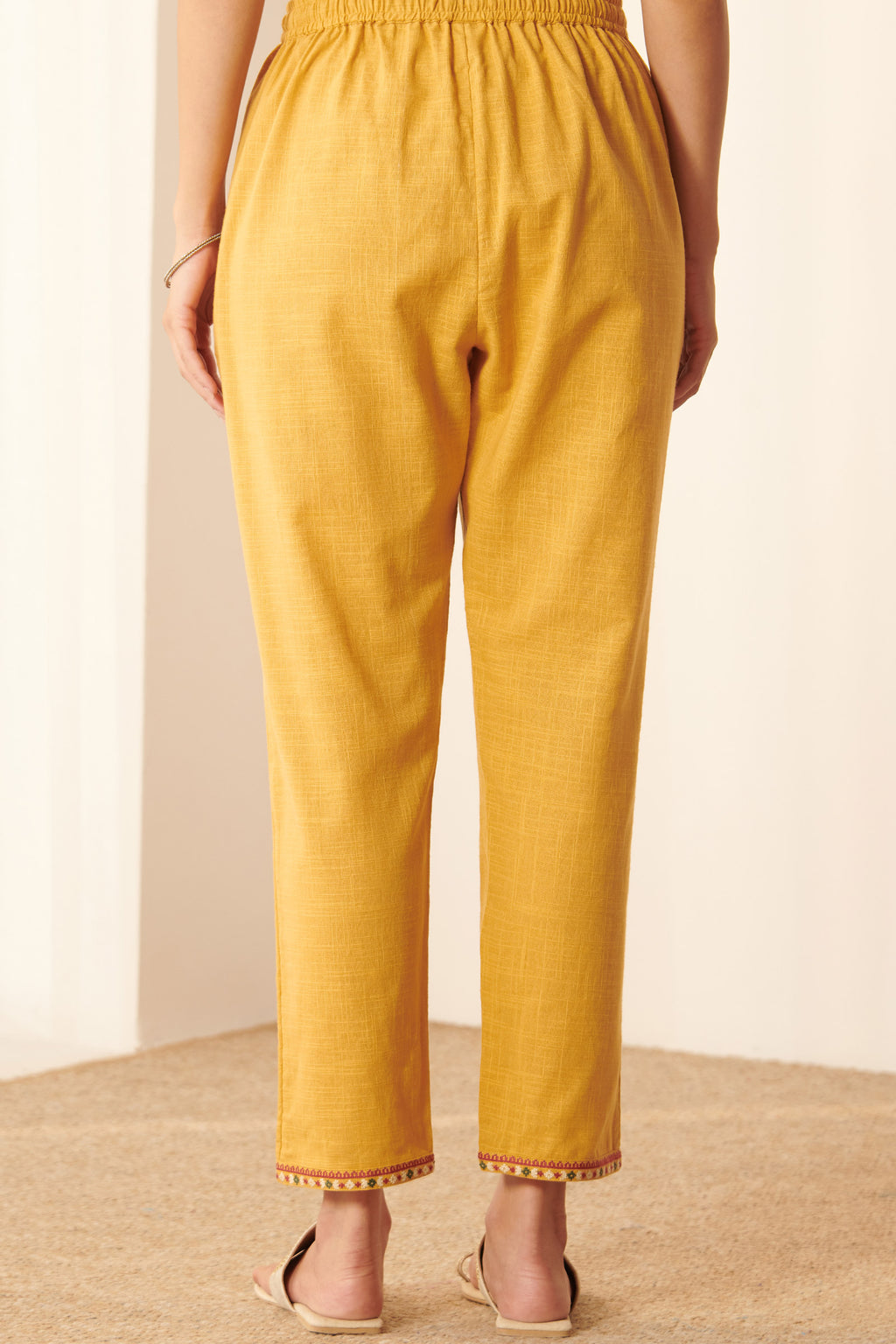Mehraab Suhana Mustard Narrow Pants