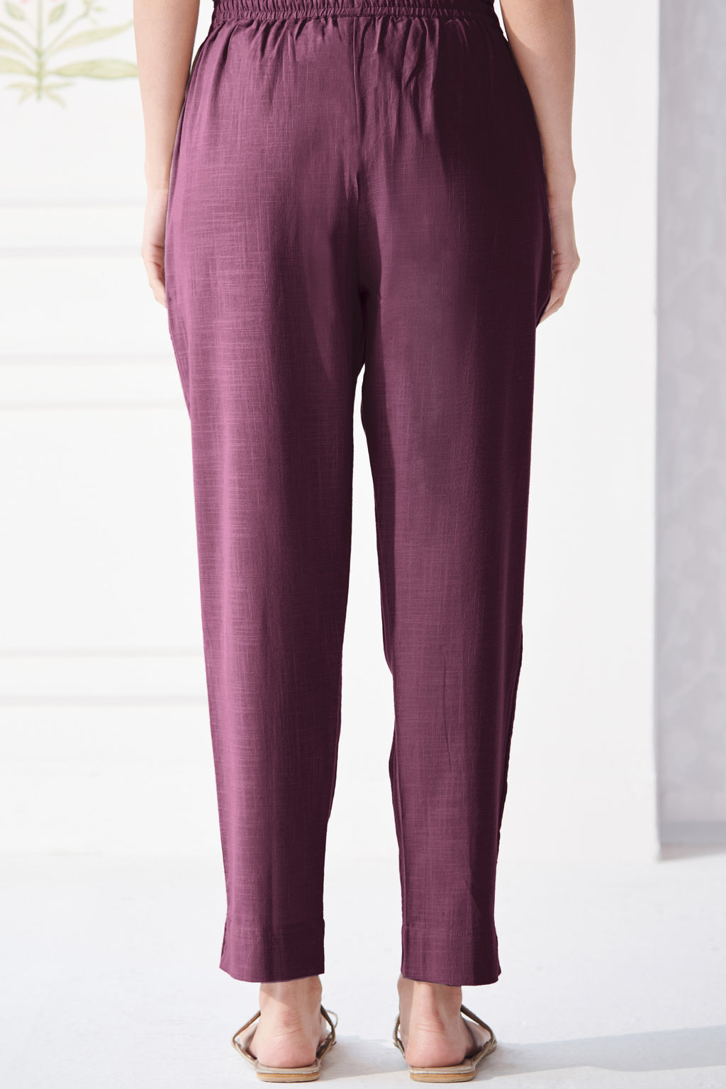 Surplus: Roza Nazm Wine Narrow Pants
