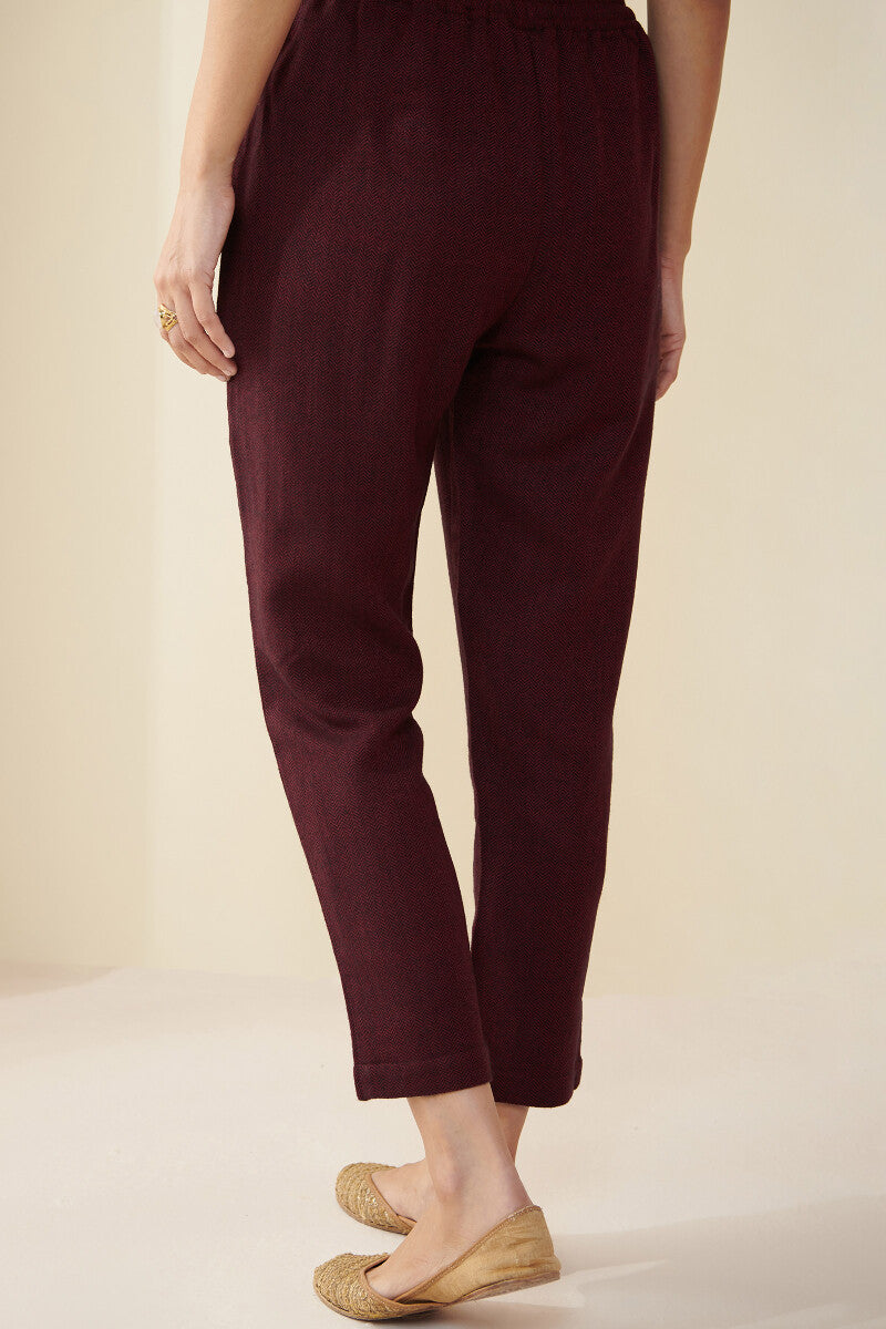 Naadirah Nahida Faux Wool Handloom Narrow Pants