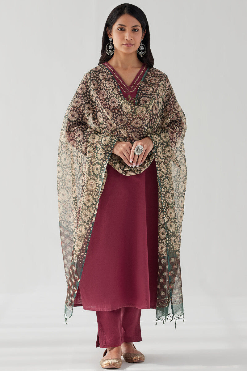Kashida Sunhera Handloom Narrow Pants