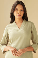 Roza Dahlia Beige Kurta