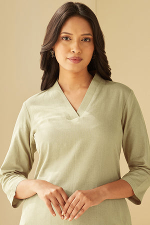 Roza Dahlia Beige Kurta