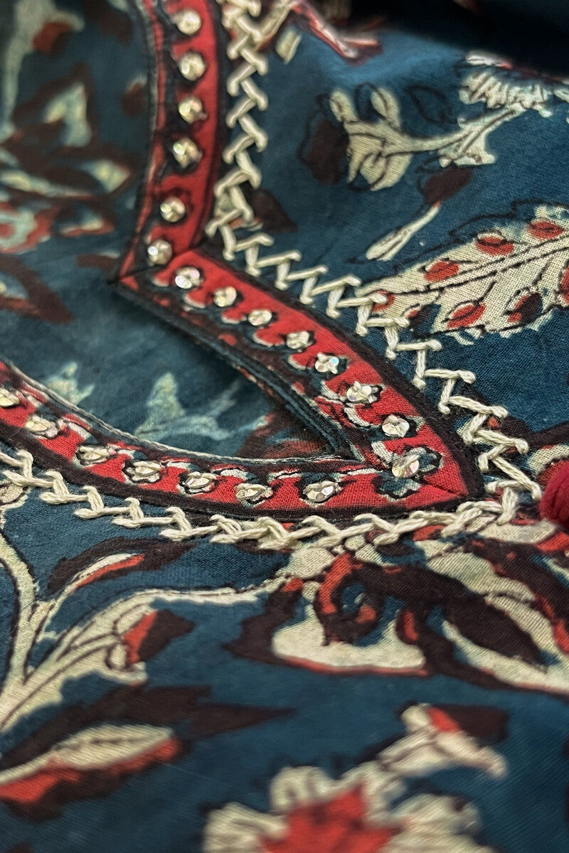 Sehra Zoya Bagru Kurta