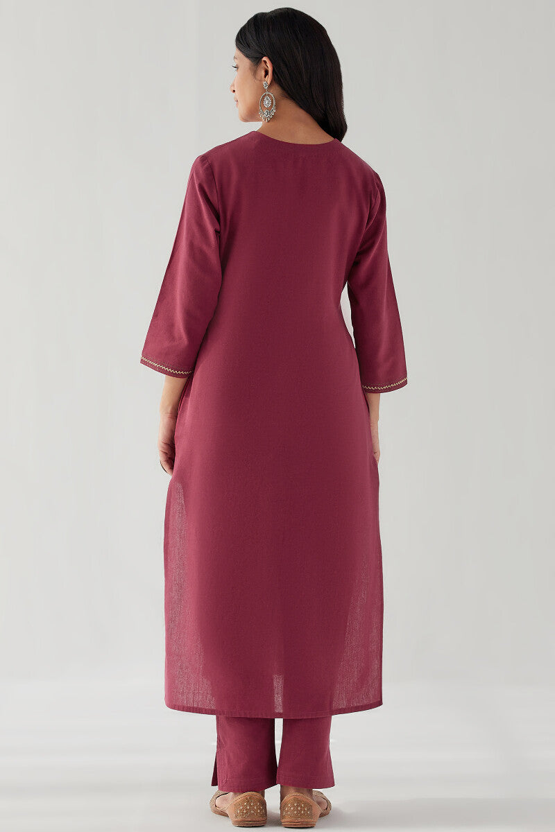 Kashida Sunhera Handloom Kurta