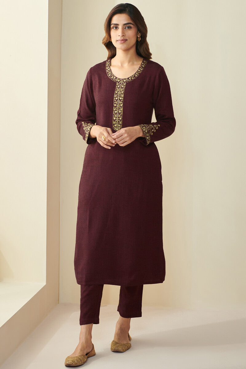 Naadirah Nahida Faux Wool Handloom Kurta