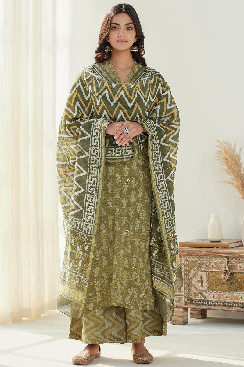 Sehra Farhat Dabu Chanderi Dupatta