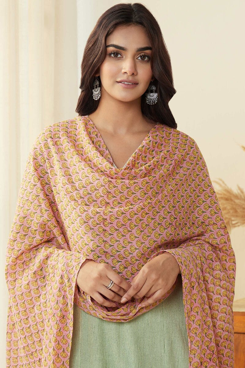 Roza Seher Pink Sanganeri Dupatta