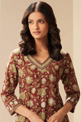 Sehra Layla Bagru Kurta