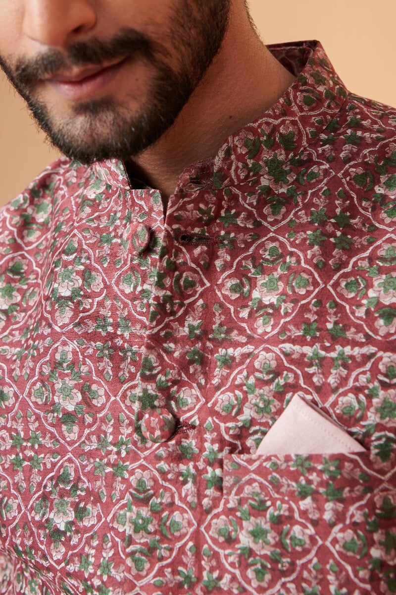 Shirin Zeeshan Sanganeri Nehru Jacket