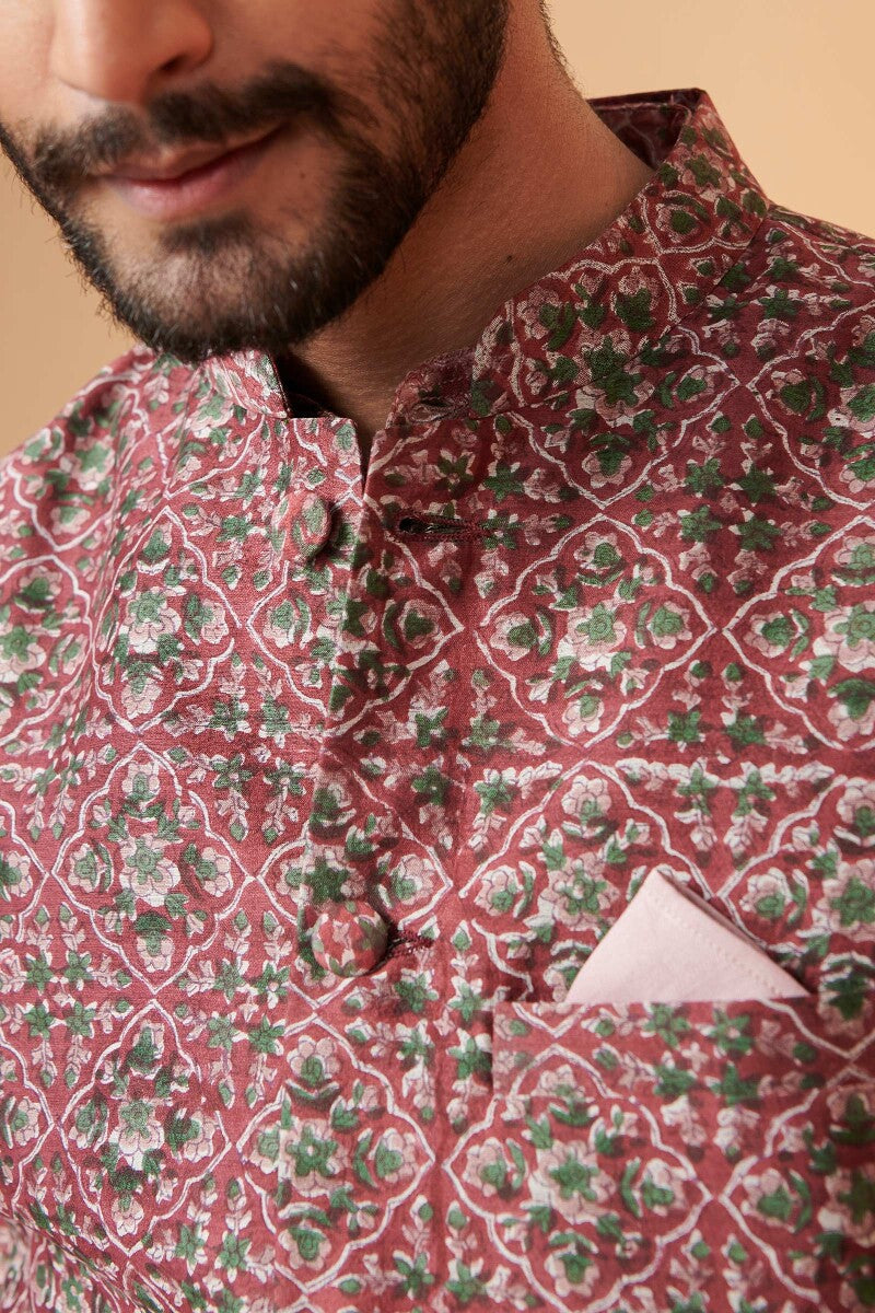 Shirin Zeeshan Sanganeri Nehru Jacket