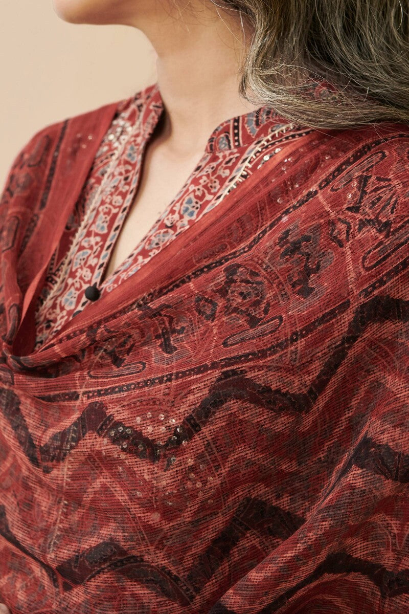 Sehra Samira Ajrak Dupatta
