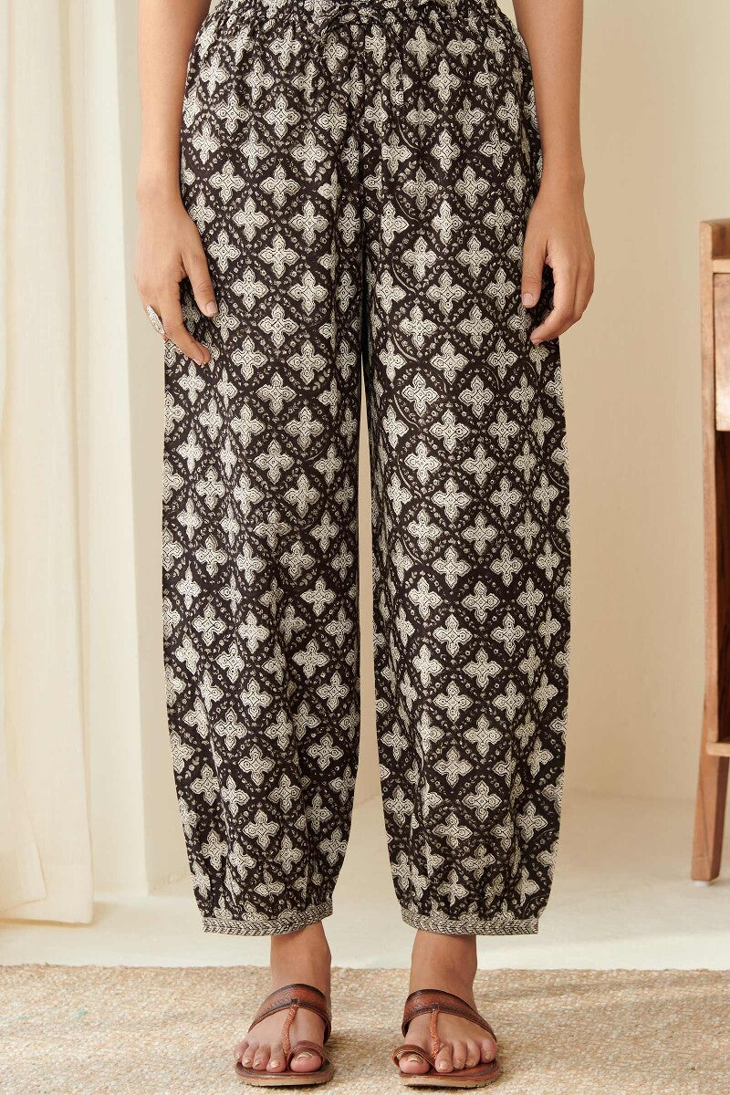 Sehra Maya Black Bagru Izhaar Pants