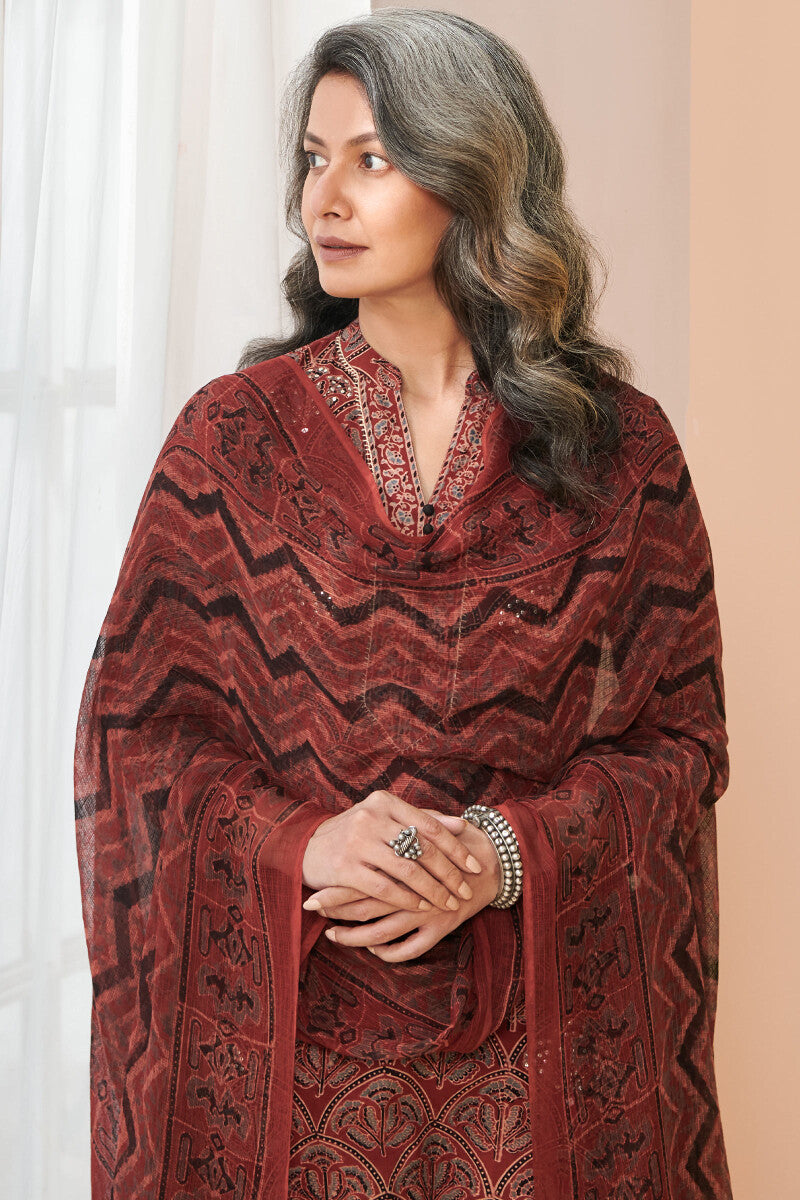 Sehra Samira Ajrak Dupatta