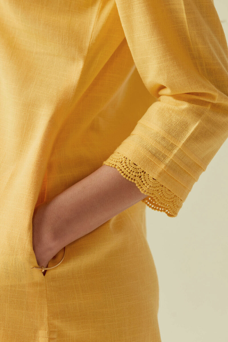 Roza Sehreen Lemon Yellow Kurta