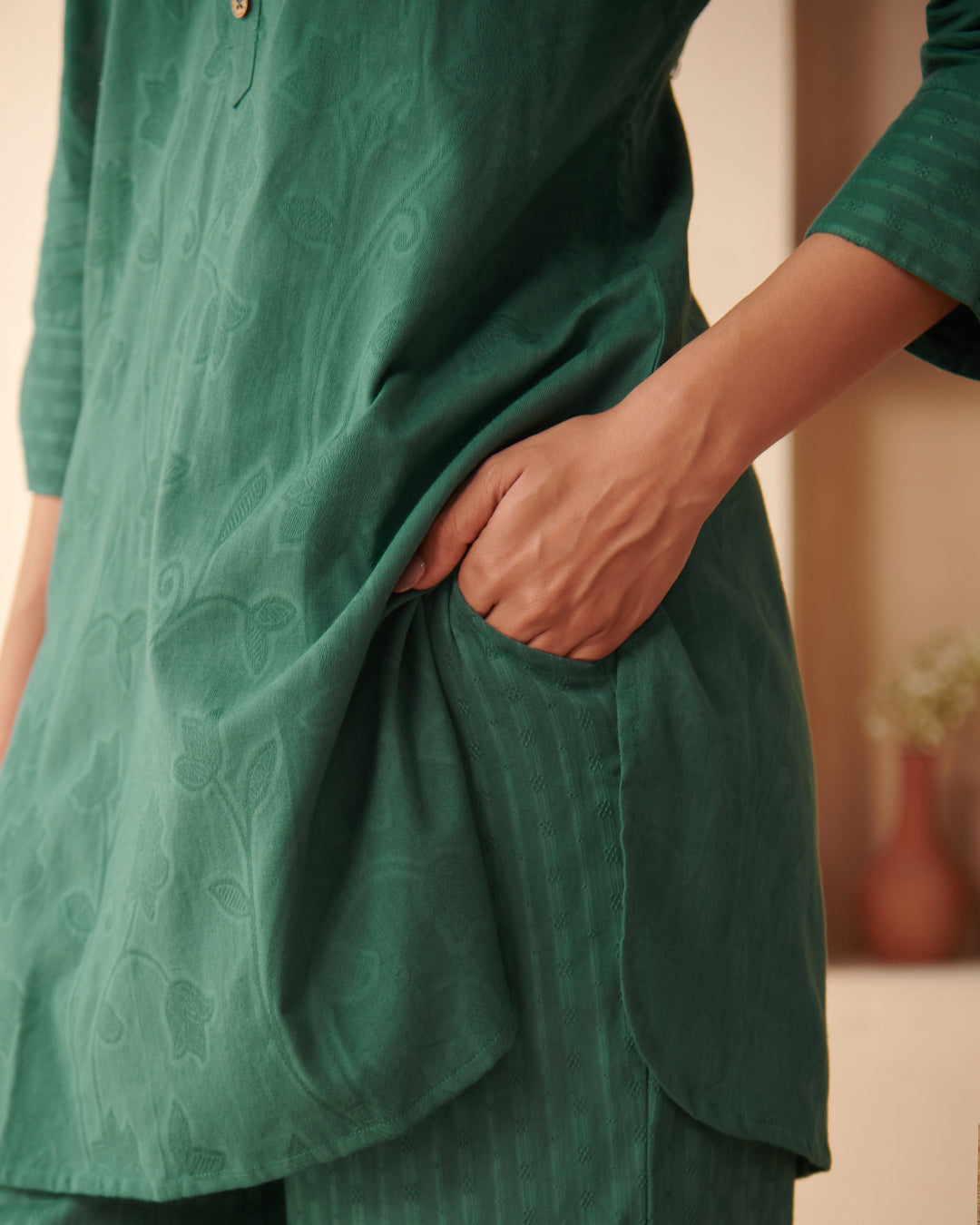 Roza Amira Teal Green Co-Ord Set