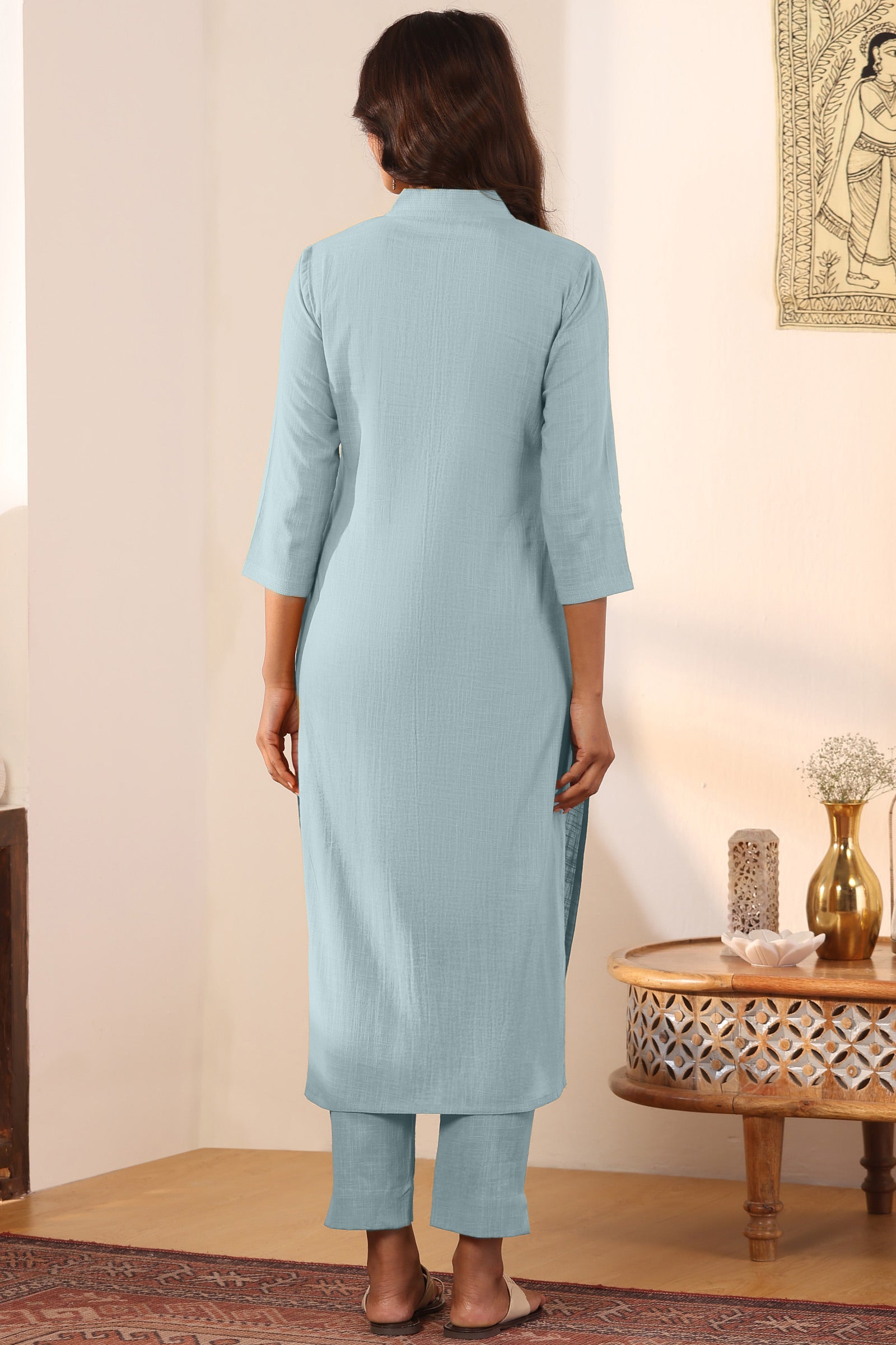 Surplus: Roza Zehna Blue Kurta