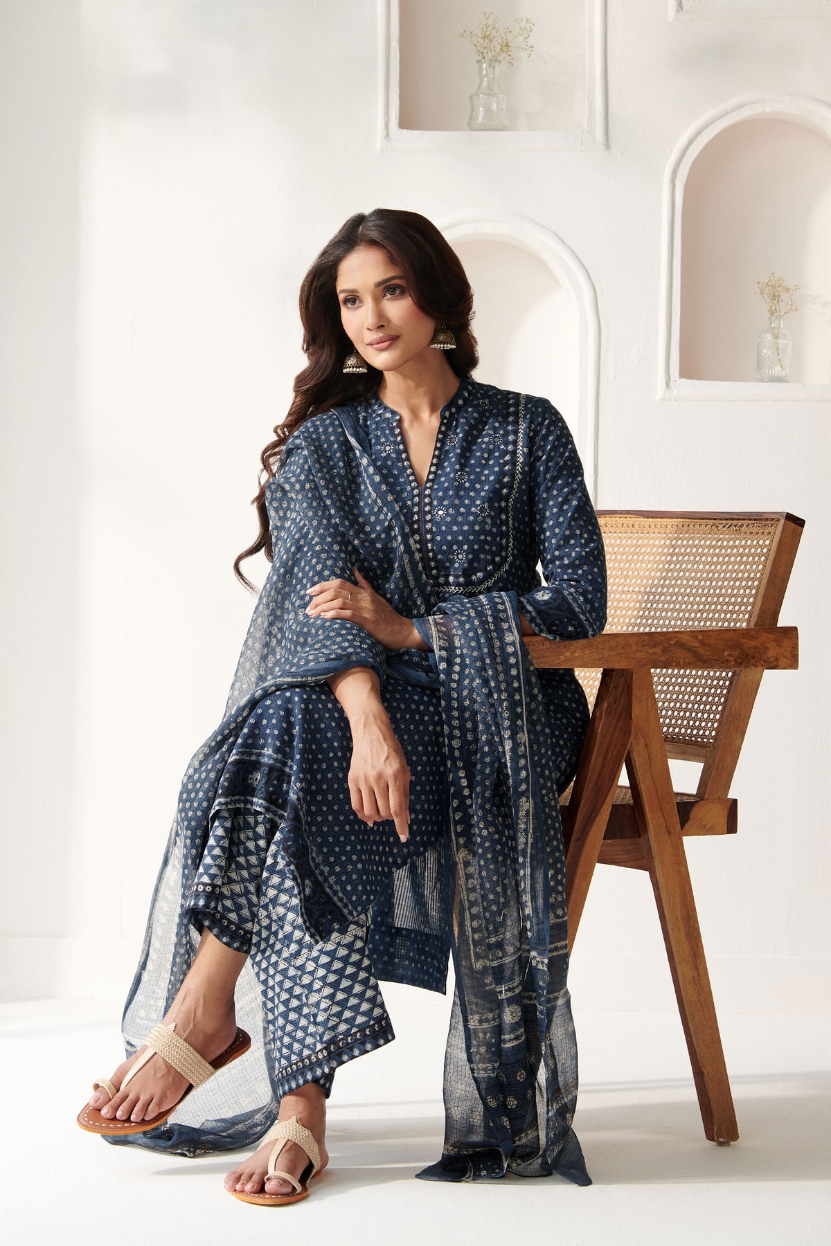 Sehra Simar Bagru Kurta