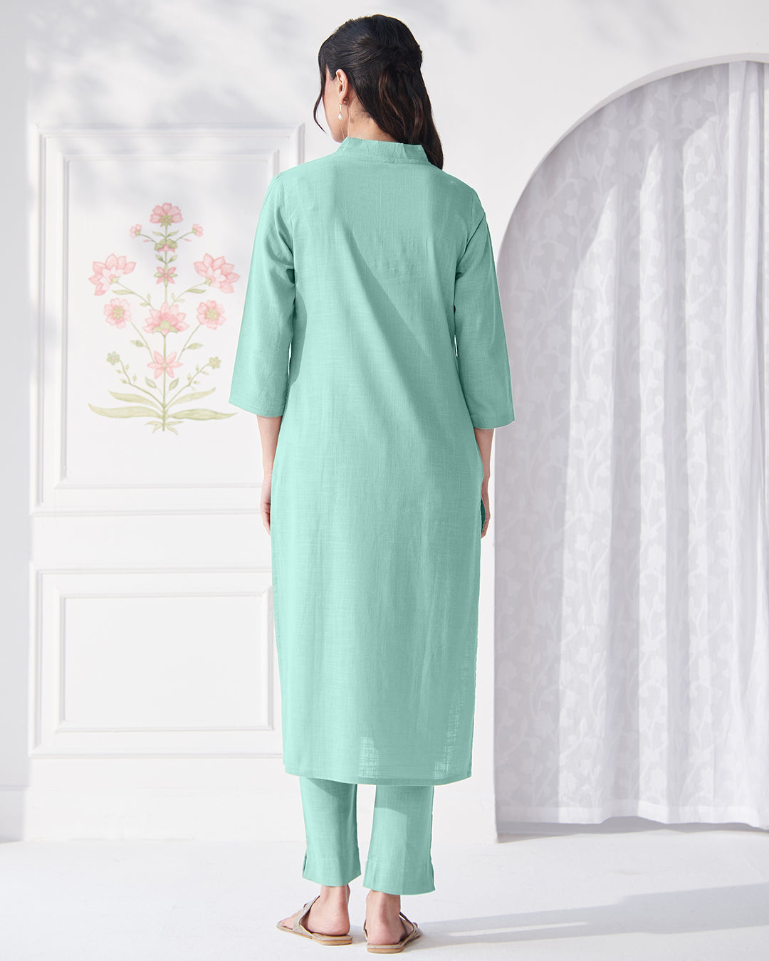 Roza Afreena Turquoise Kurta