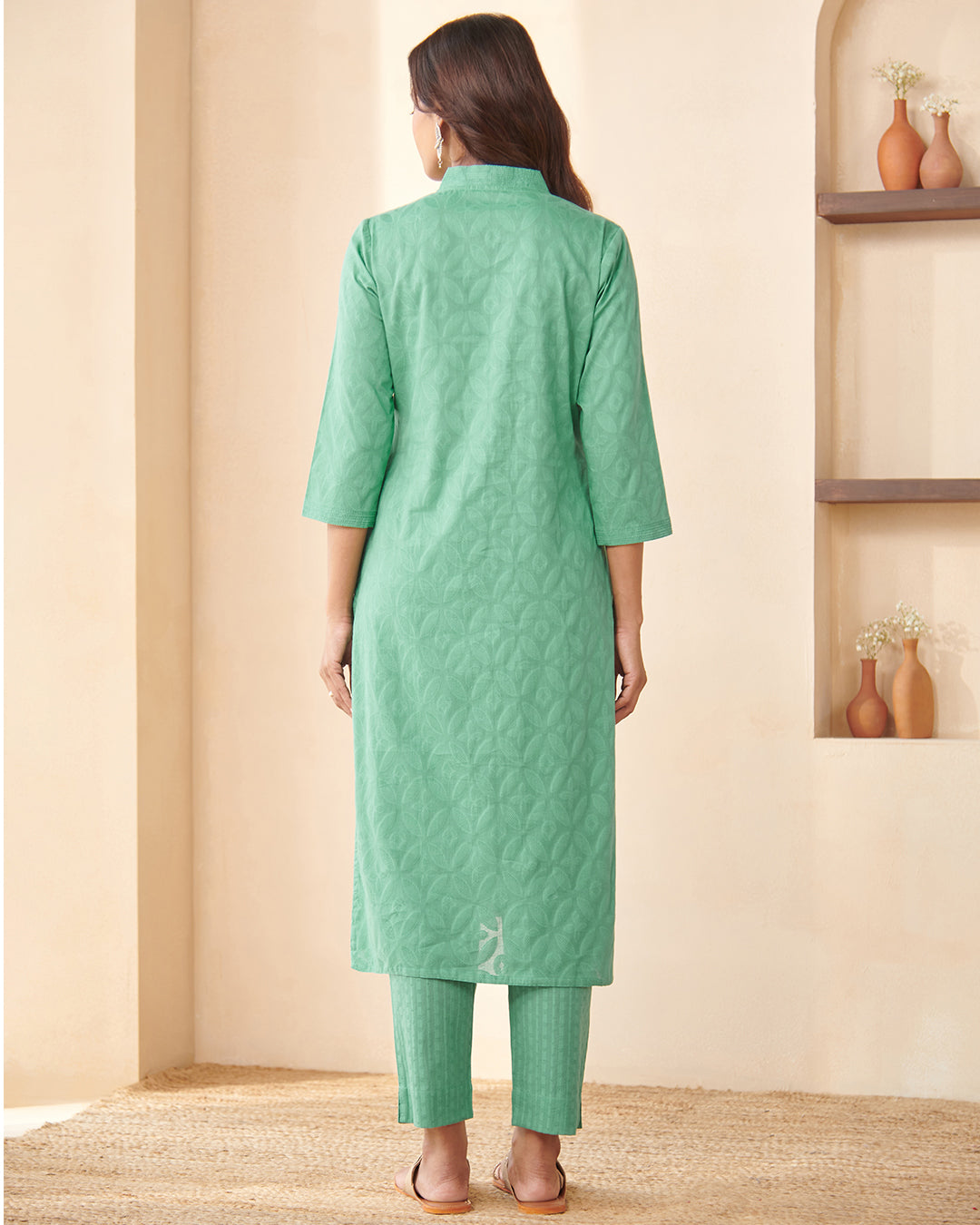 Roza Maryam Sea Green Kurta