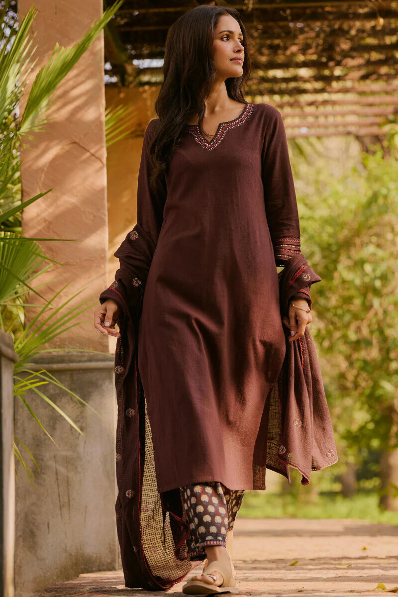 Roza Seerat Brown Kurta
