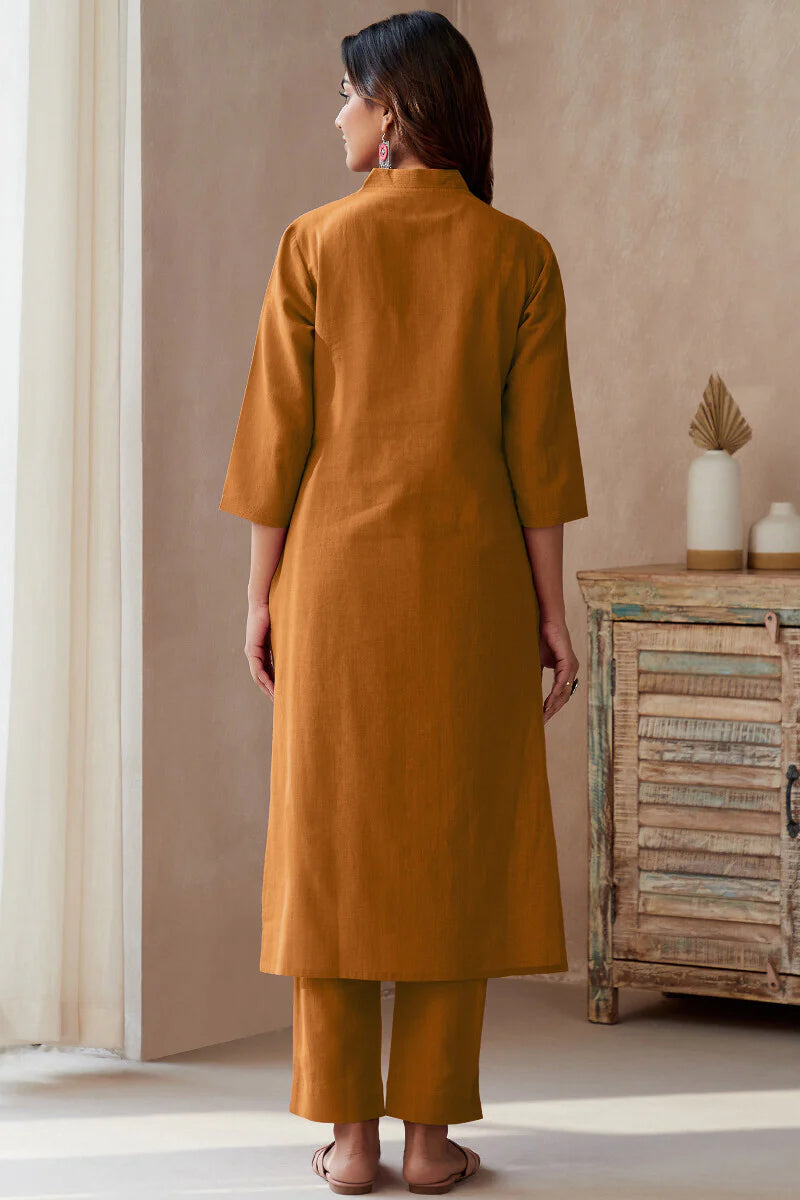 Roza Zoya Rust Kurta
