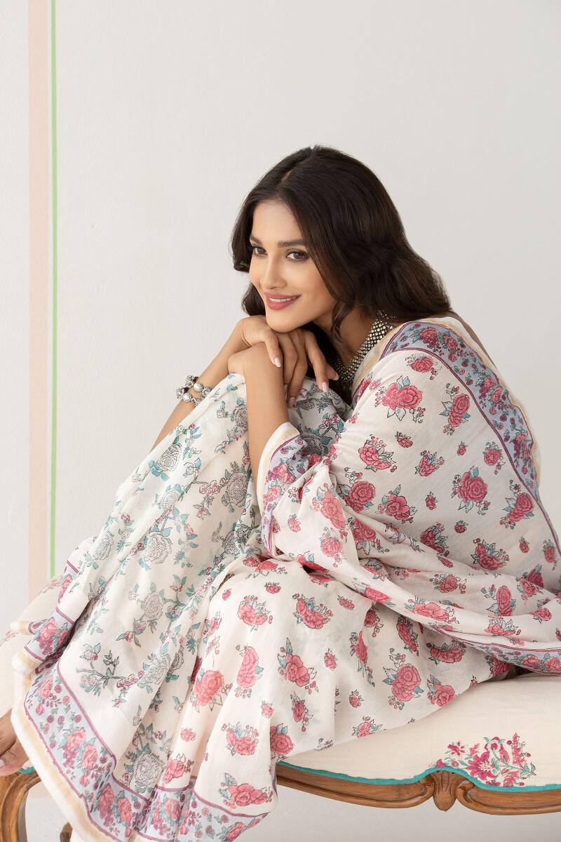 Gulbarg Nazma Sanganeri Chanderi Saree