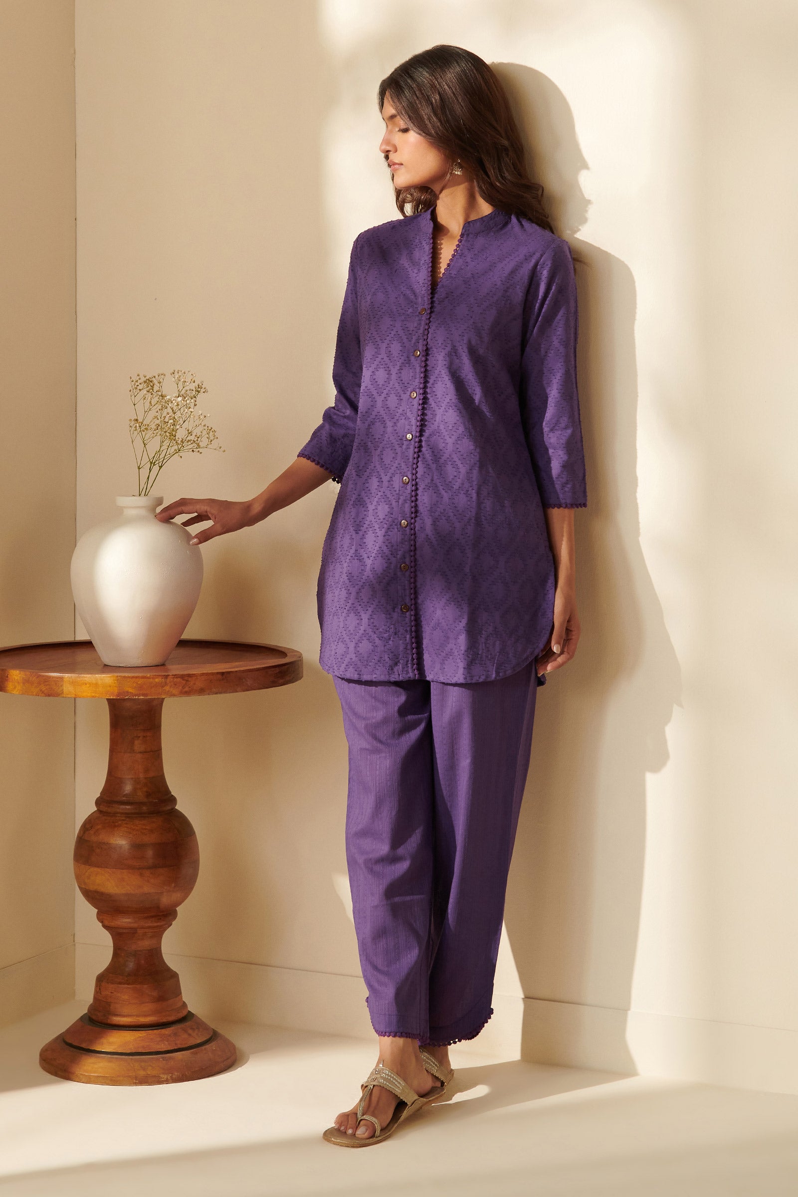 Roza Parisa Purple Co-Ord Set