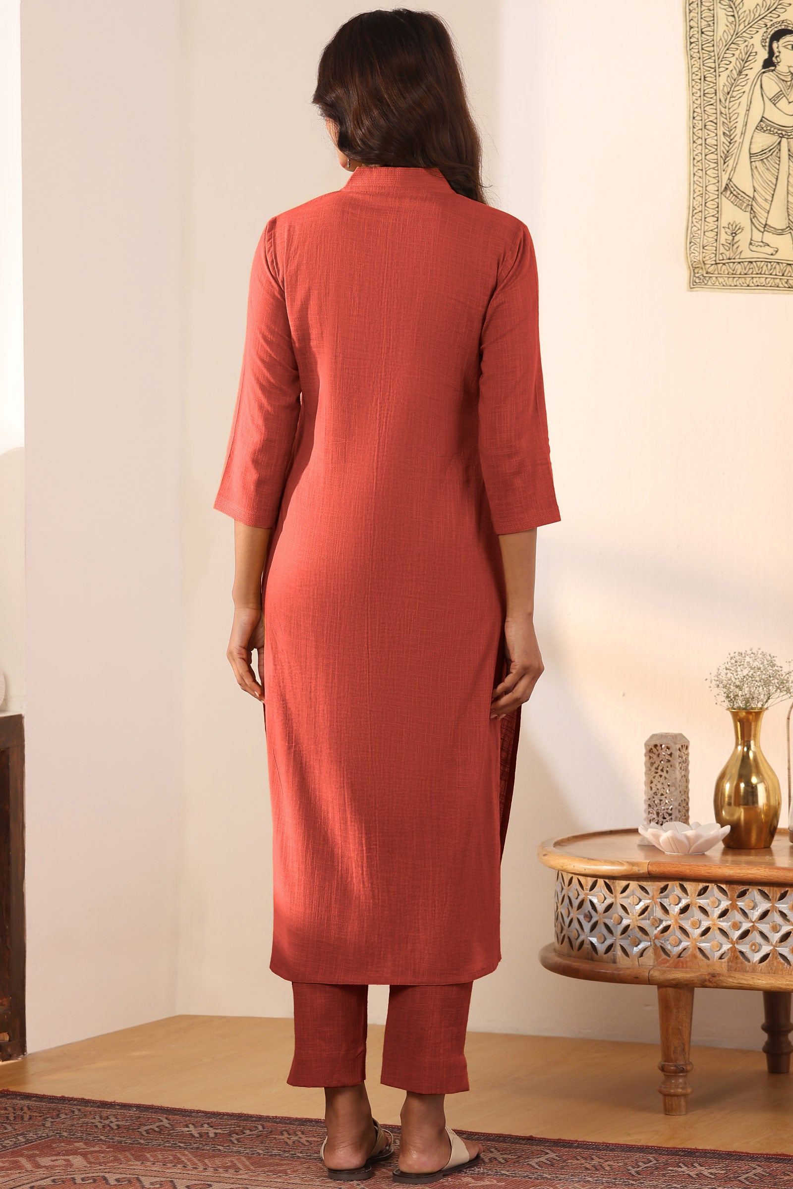 Surplus: Roza Naima Rust Kurta