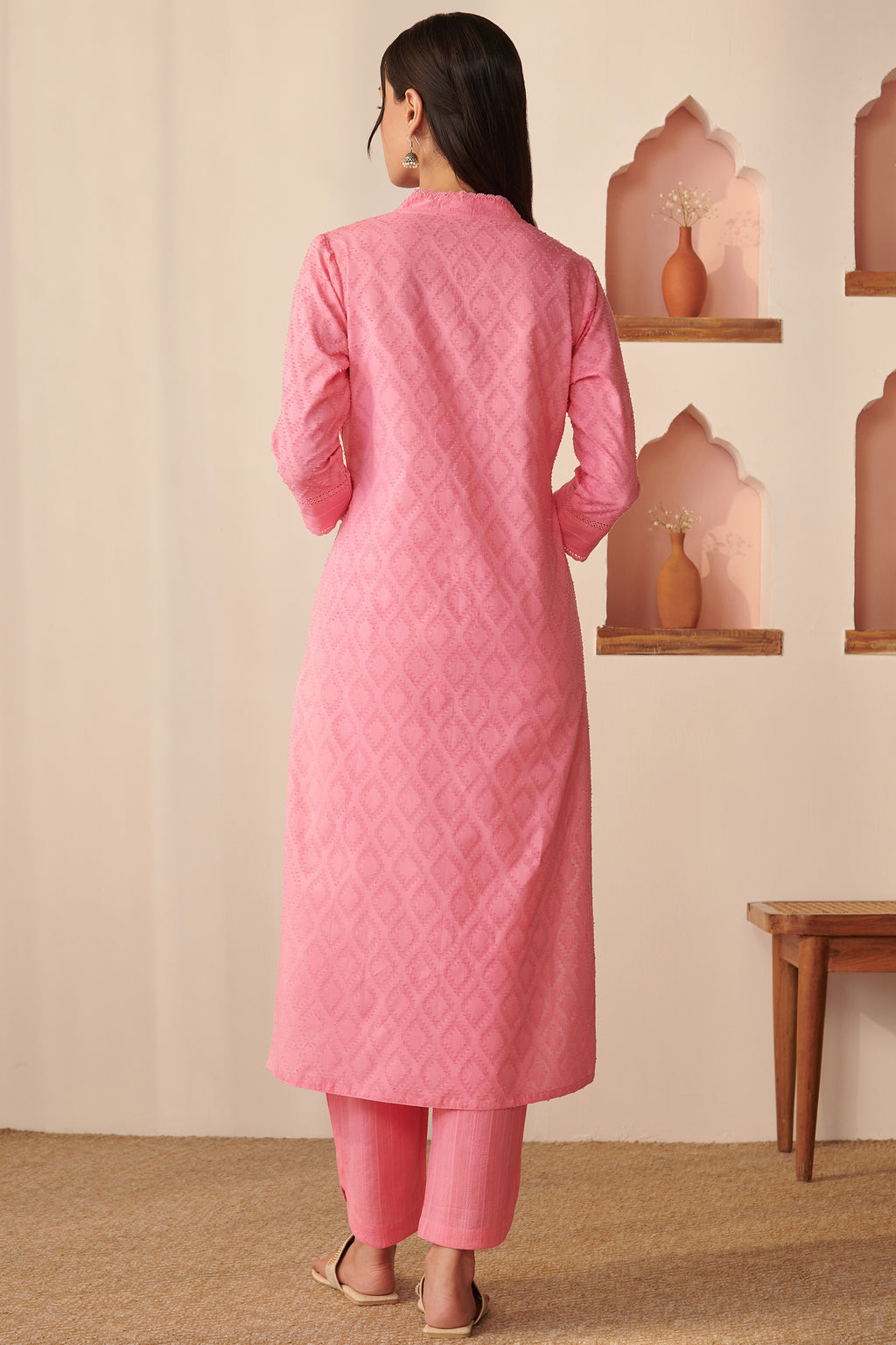 Roza Naimat Strawberry Pink Kurta