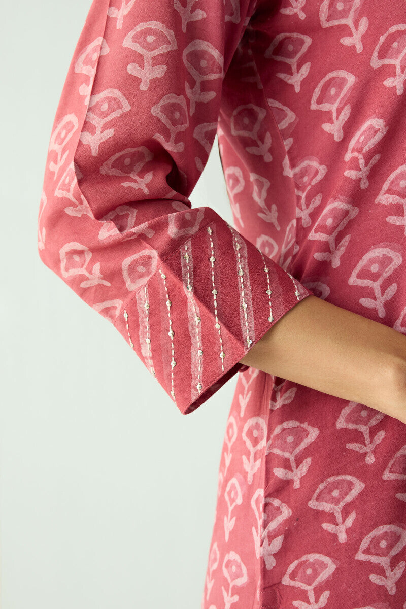 Sehra Zarah Pink Dabu Kurta