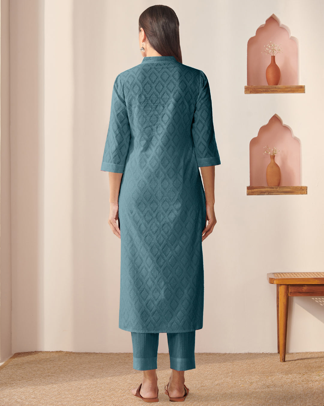 Roza Azarin Vintage Blue Kurta