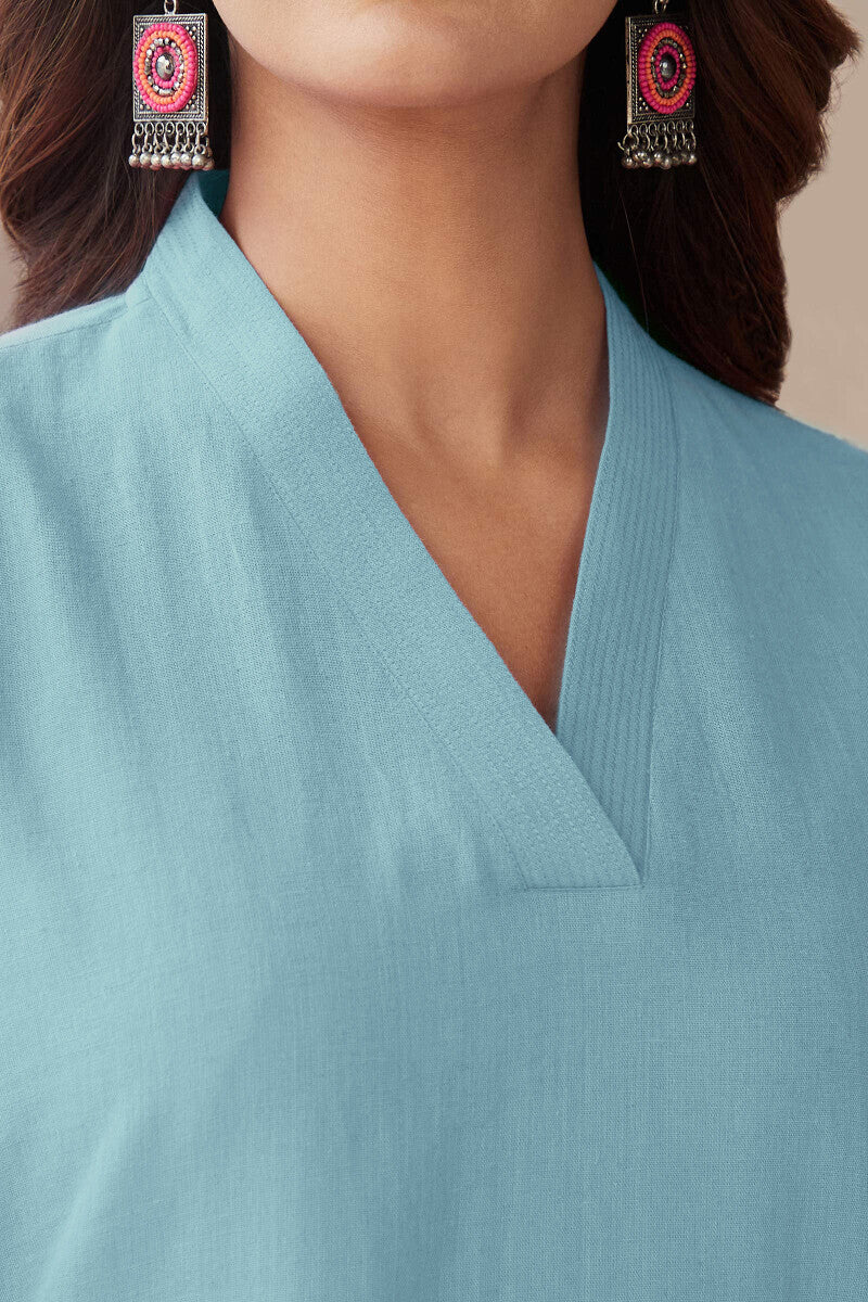 Roza Shirin Blue Kurta
