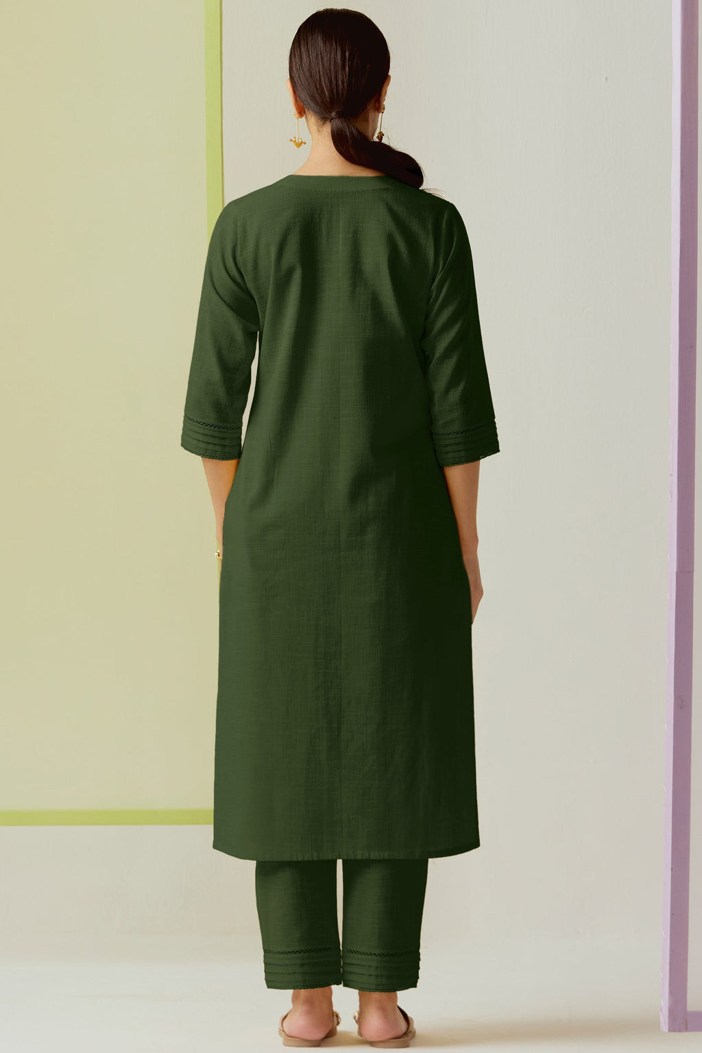 Surplus: Roza Zara Forest Green Kurta