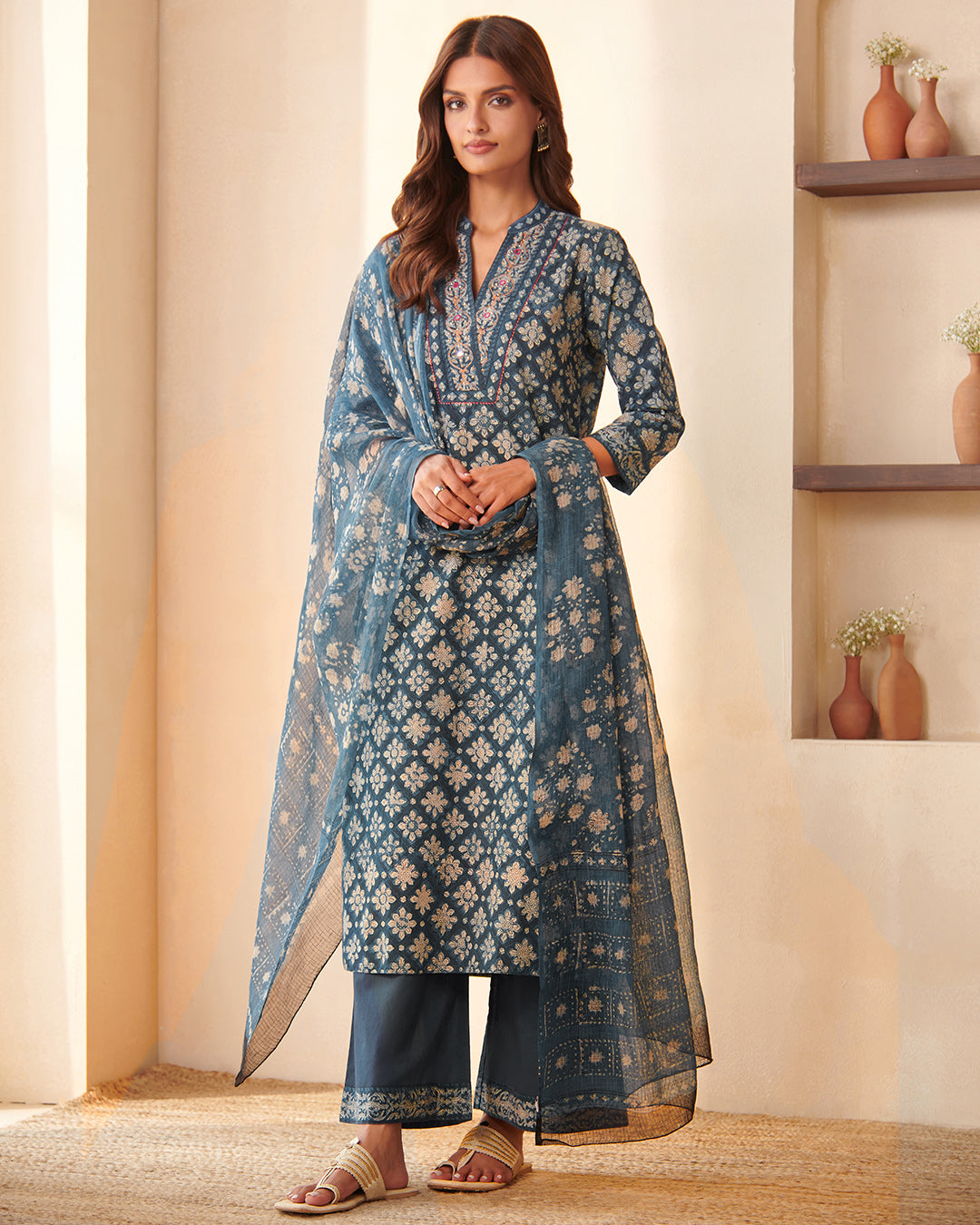 Sehra Afsana Bagru Dabu Kurta