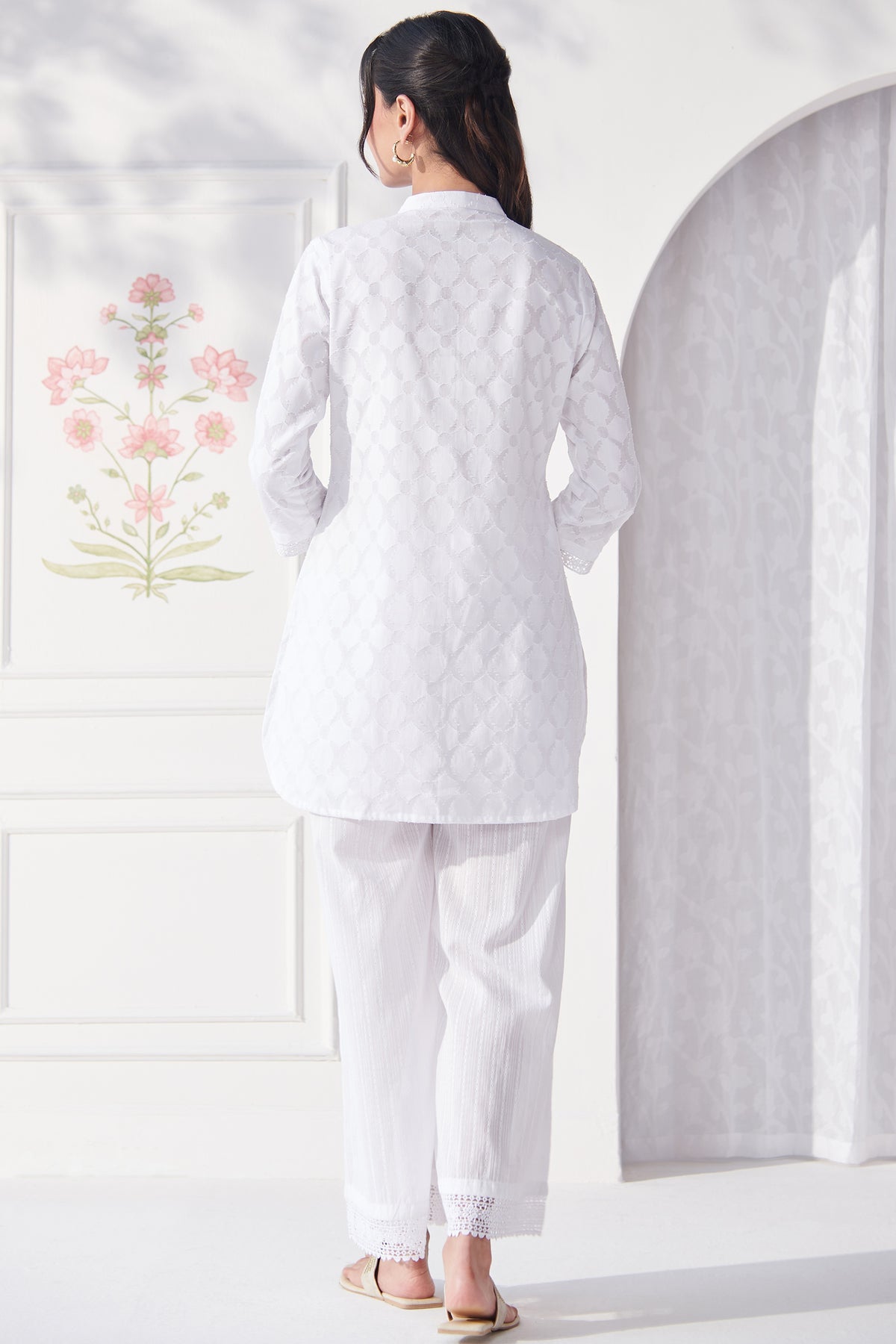 Mumtaz Mahek White Co-Ord Set
